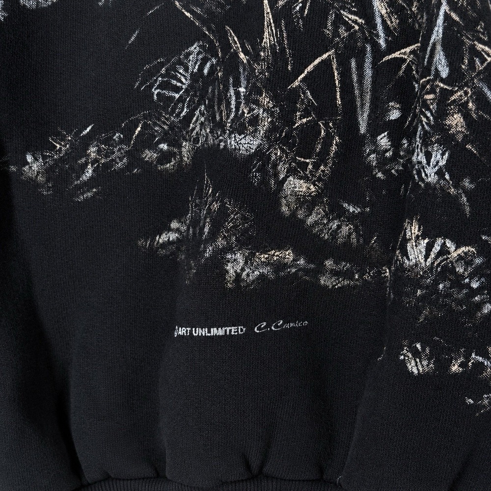Vintage Art Unlimited Wolf Moon Nature Graphic Pullover Sweatshirt M USA Made - Picture 5 of 9